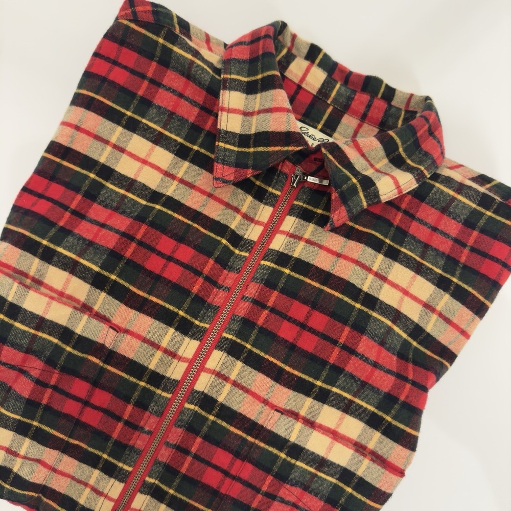 Eddie Bauer Women's Plaid Lumberjack Hunting Flannel Pullover Jacket Vintage 90s - Picture 10 of 10
